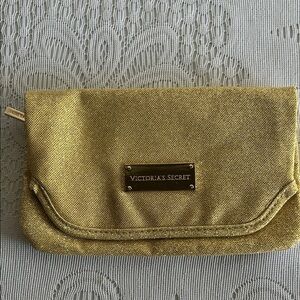 Victoria's Secret Shimmering Gold Cosmetic Bag